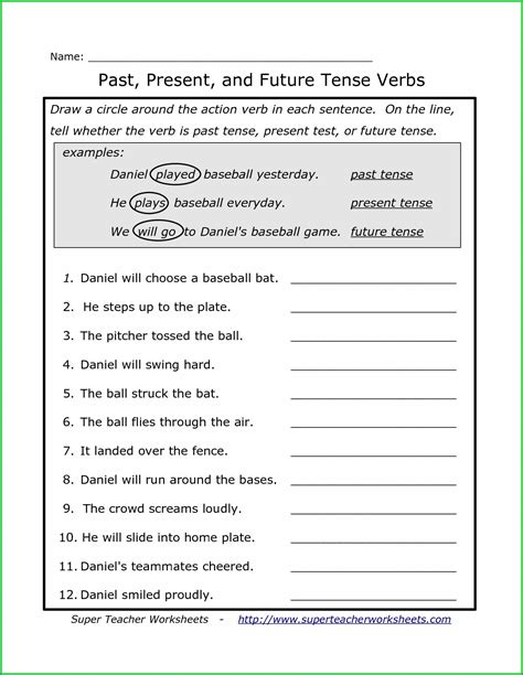 Tenses Worksheet For Class 5 With Answers Uncategorized Resume Examples
