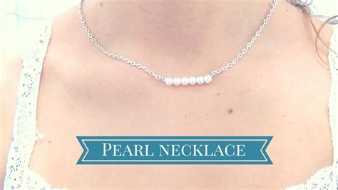 Diy Cute Pearl Necklace Youtube