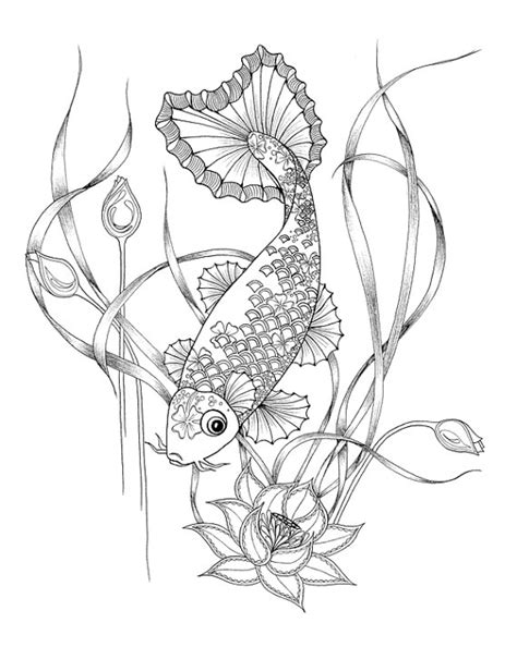 Koi Fish Coloring Page at GetColorings.com | Free printable colorings