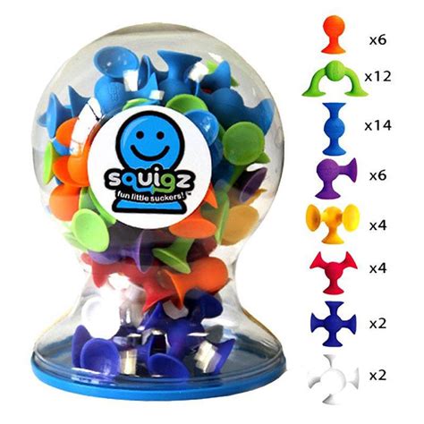 Fat Brain Toys Squigz Deluxe Set 50pc My Happy Helpers