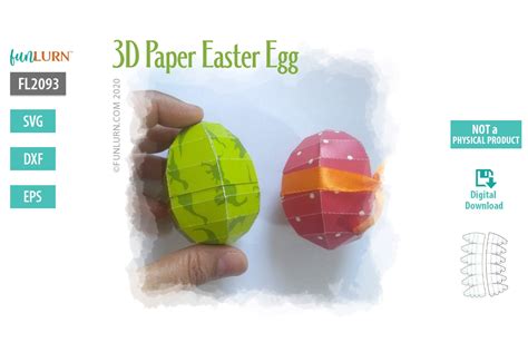 3D Paper Easter Eggs SVG, they can be opened like plastic Easter eggs