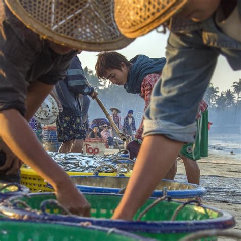 Fishing Village Ngapali Beach Myanmar Burma Editorial Stock Image