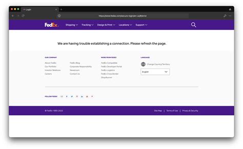 We are having trouble establishing a connection. Really? : r/FedEx