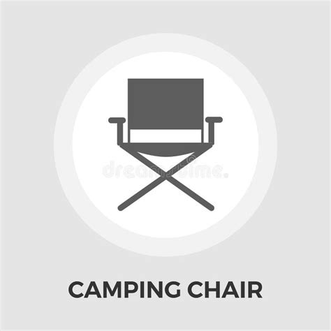 Camping Chair Vector Flat Icon Stock Vector Illustration Of Furniture Packable 89290328