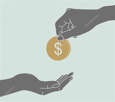 Hands Giving Receiving Money Stock Vector By Halimqd