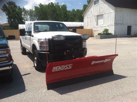 Boss Install Plow Truck Snow Plow Snow Removal Equipment