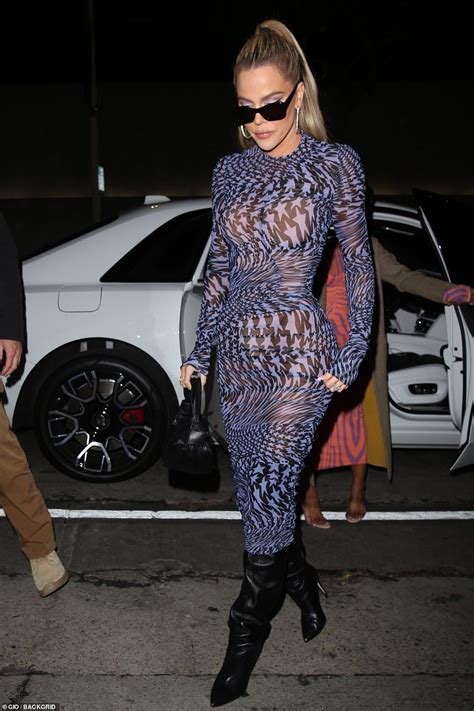 Khloe Kardashian Flaunts Her Hourglass Figure In Sheer Dress In La Artofit
