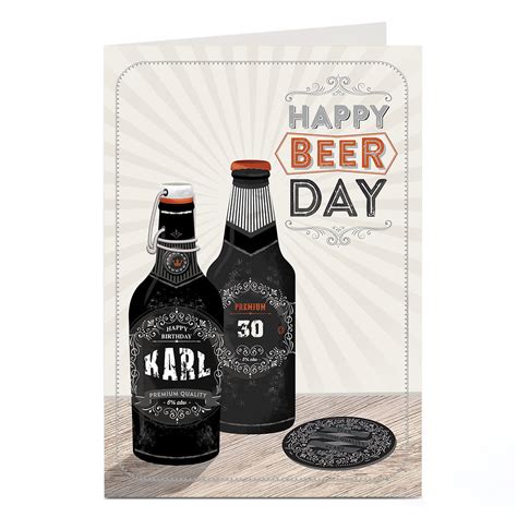 Buy Personalised Any Age Birthday Card Happy Beer Day For Gbp 179 4