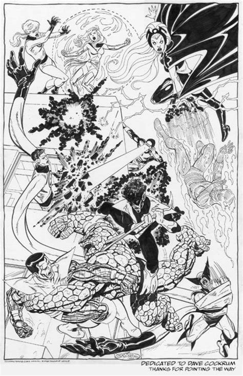 John Byrne Draws X Men Vs Fantastic Four Commission By John Byrne
