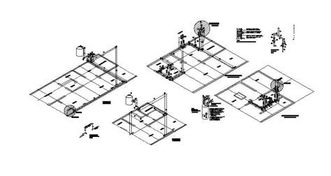 Water Distribution System Detail 2d View Layout Plan In Autocad Format