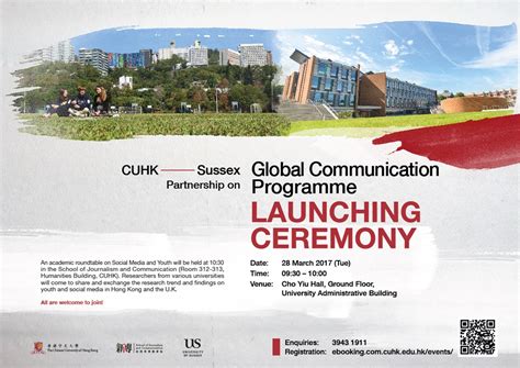 Cuhk Sussex Partnership On Global Communication Programme Launching