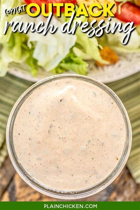 Copycat Outback Ranch Dressing Plain Chicken