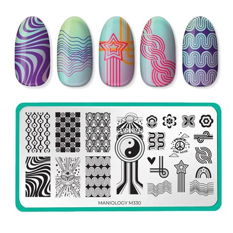 Retro Lover Nail Stamping Plate Maniology