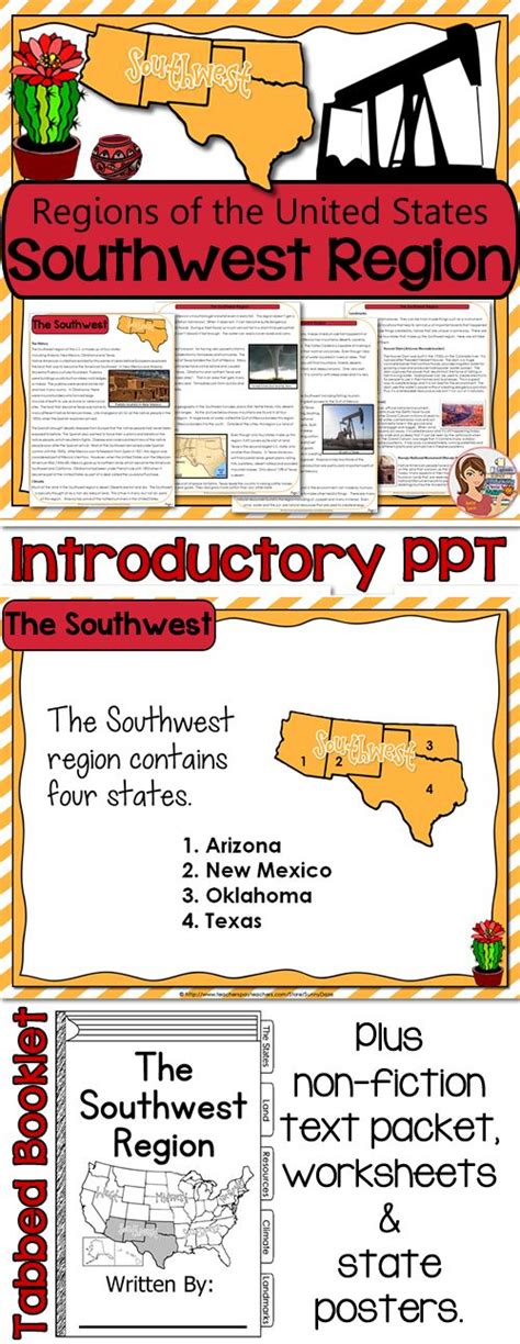 The Southwest Region 5 Regions Of The United States Several Fun