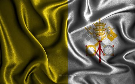 Vatican Flag Silk Wavy Flags European Countries National Symbols