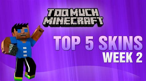 Minecraft Top 5 Skins Week 2 W Cobbeledmosse Youtube