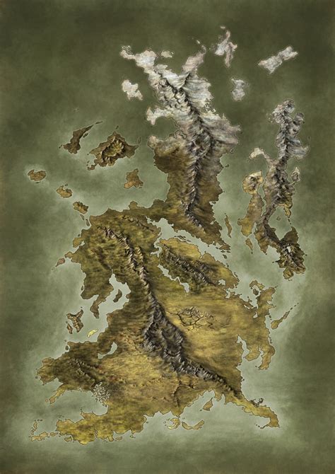 Handpainted Fantasy Map Concept By Djekspek On Deviantart Fantasy Map