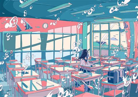 いちご飴🍓 Ichigoame1125 Twitter Desktop Wallpaper Art Anime Scenery