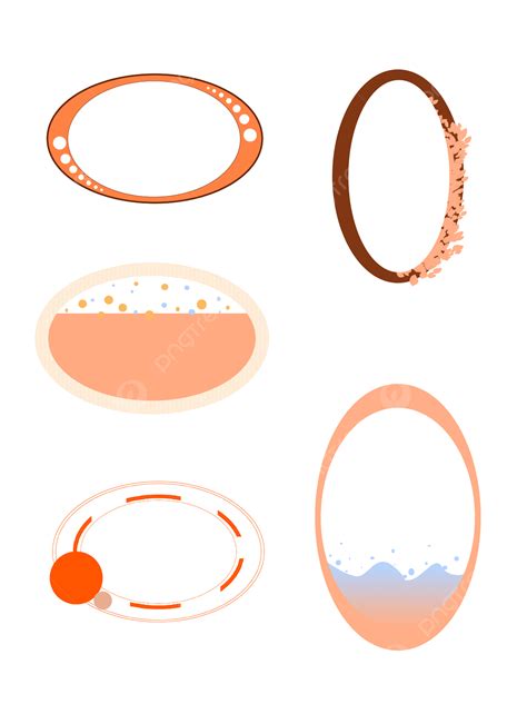 Orange Oval Clipart Transparent Background Orange Simple Oval Box