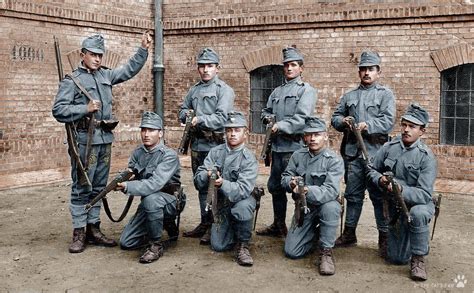 Ww1 Austro Hungarian Infantry Squad Posing For The Camera Circa 1916
