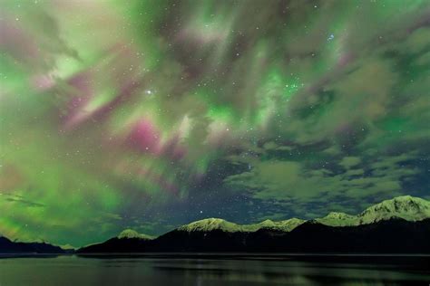Aurora Borealis Display In Early November Over The Turnagain Arm South