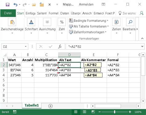 If a part of the formula is in parentheses, that part will be calculated first. Excel Minitipp: Text der Formel ausgeben - pctipp.ch
