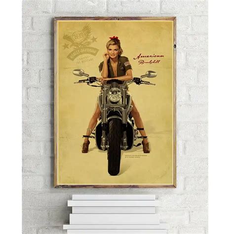 Classic Vintage World War Ii Sexy Pin Up Girl Poster Military Bar Cafe