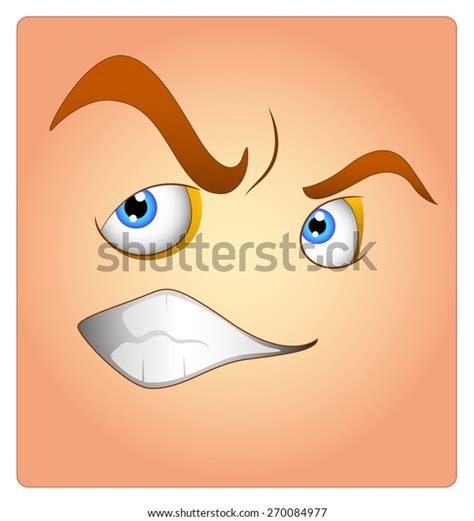 Irritated Box Smiley Stock Vector Royalty Free 270084977 Shutterstock