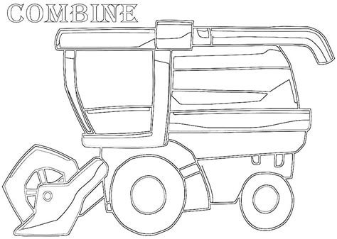 Coloring Pages Of Tractors And Combines