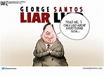 7 scathingly funny cartoons about George Santos' lies