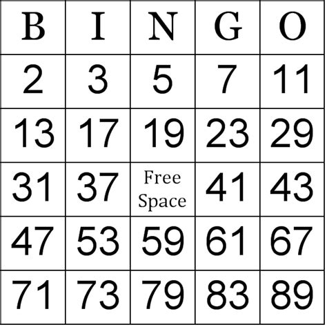 100 Free Printable Bingo Cards 100 Free Printable Bingo Cards