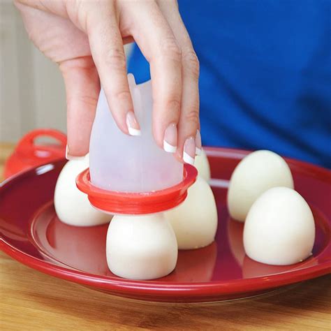 6pcs Egg Cooker Silicone Egg Poachers Hard Boiled Eggs Without Shell As