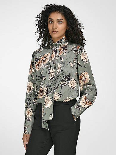 uta raasch blouse van 100 viscose donkergroen multicolour