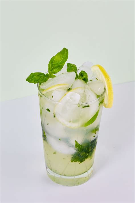 Recipe Fizzy Basil Lemonade Mocktail Basil Lemonade Flavored