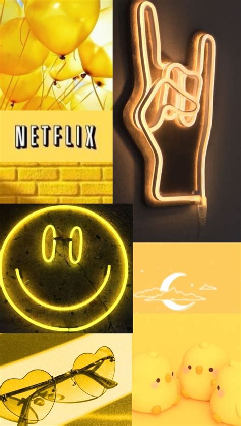 Yellow Astheatic Backround Netflix Yellow Pins