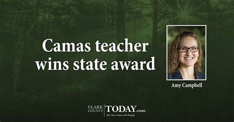 Camas Teacher Wins State Award