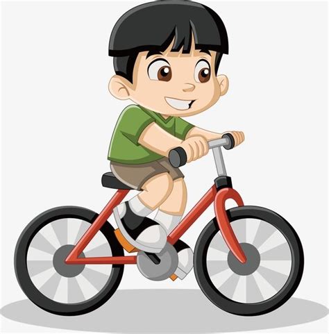 Little Boy Riding A Bike Vector Boy Vector Bike Vector
