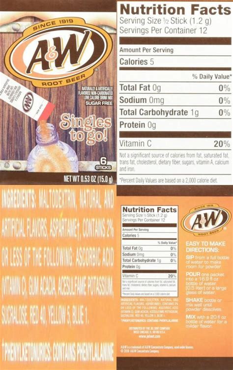Root Beer Nutrition Label Effective Health
