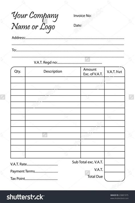 invoice book vector illustration bill pad stock vector