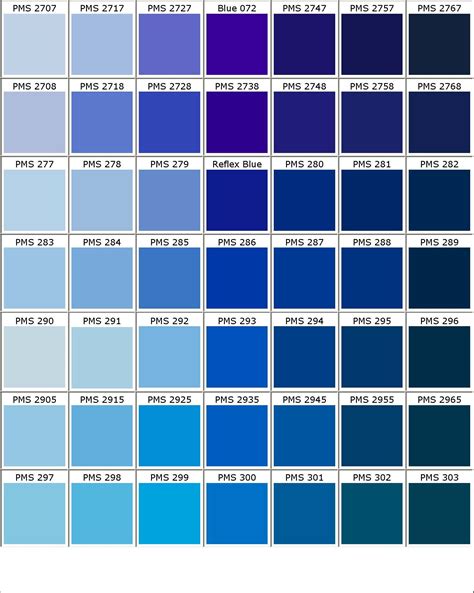Pms 286 Pantone Color Chart Pantone Blue Pantone Color
