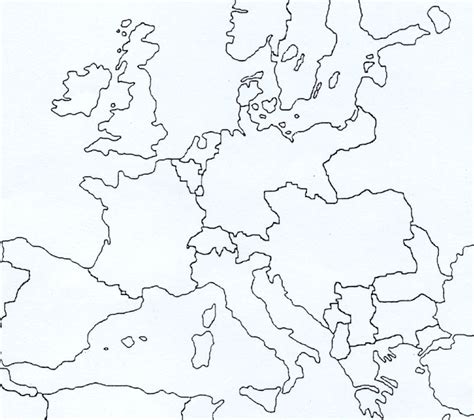 Cartina del mediterraneo da colorare my blog colori. Cartina Europa Muta Da Stampare Formato A4