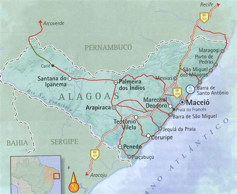 Mapa Cidades De Alagoas