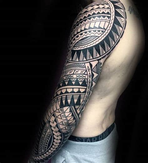 Arm sleeve tattoos usually comprise of several different elements. 40 Polynesian Sleeve Tattoo Designs For Men - Tribal Ink Ideas