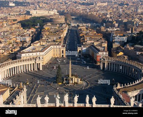 View Of St Peter S Square From The Top Of St Peters Basilica Vatican