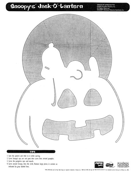 Peanutscharlie Brown Snoopy Pumpkin Stencil Pumpkin