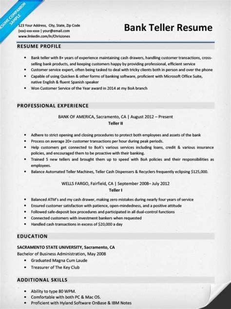 Try to add the duties that the particular job is looking for. Bank Teller Resume Sample & Writing Tips | Resume Companion