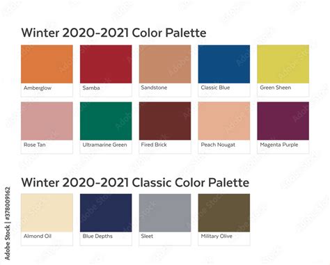 plakat w ramie autumn winter 2020 2021 color palette example future