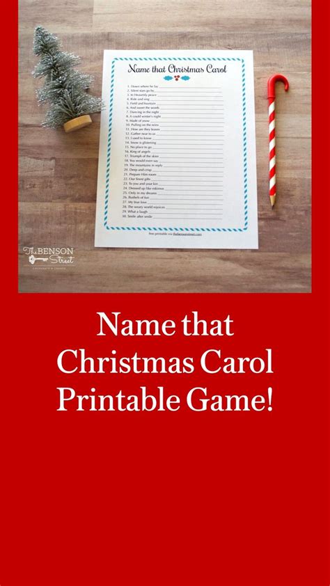 Name That Christmas Carol Printable Game An Immersive Guide By Emily