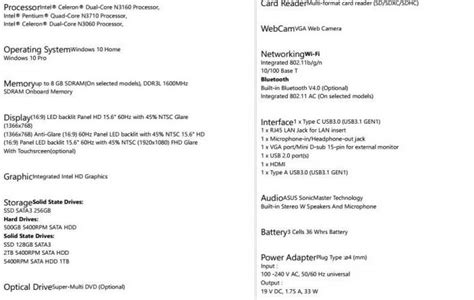 Asus X541s Specifications Description Customer Reviews