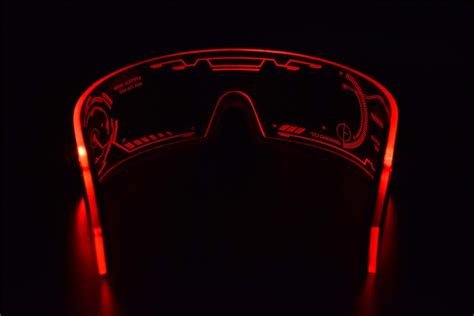 novelty sunglasses and eyewear men red cyberpunk led tron visor glasses cybergoth cyberpunk